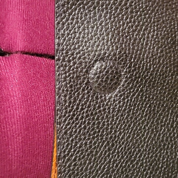 Faux leather Tote Bag Black Cognac - Picture 2 of 4